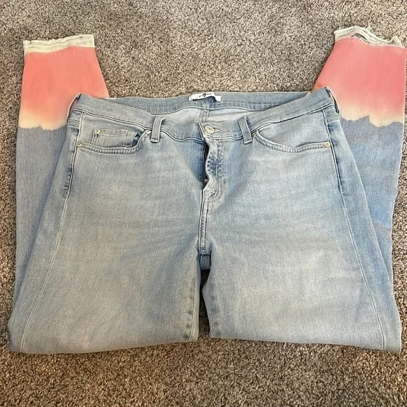⭐️ 3 for 20! 7 for all mankind skinny ombré jeans 32 - Picture 2 of 7